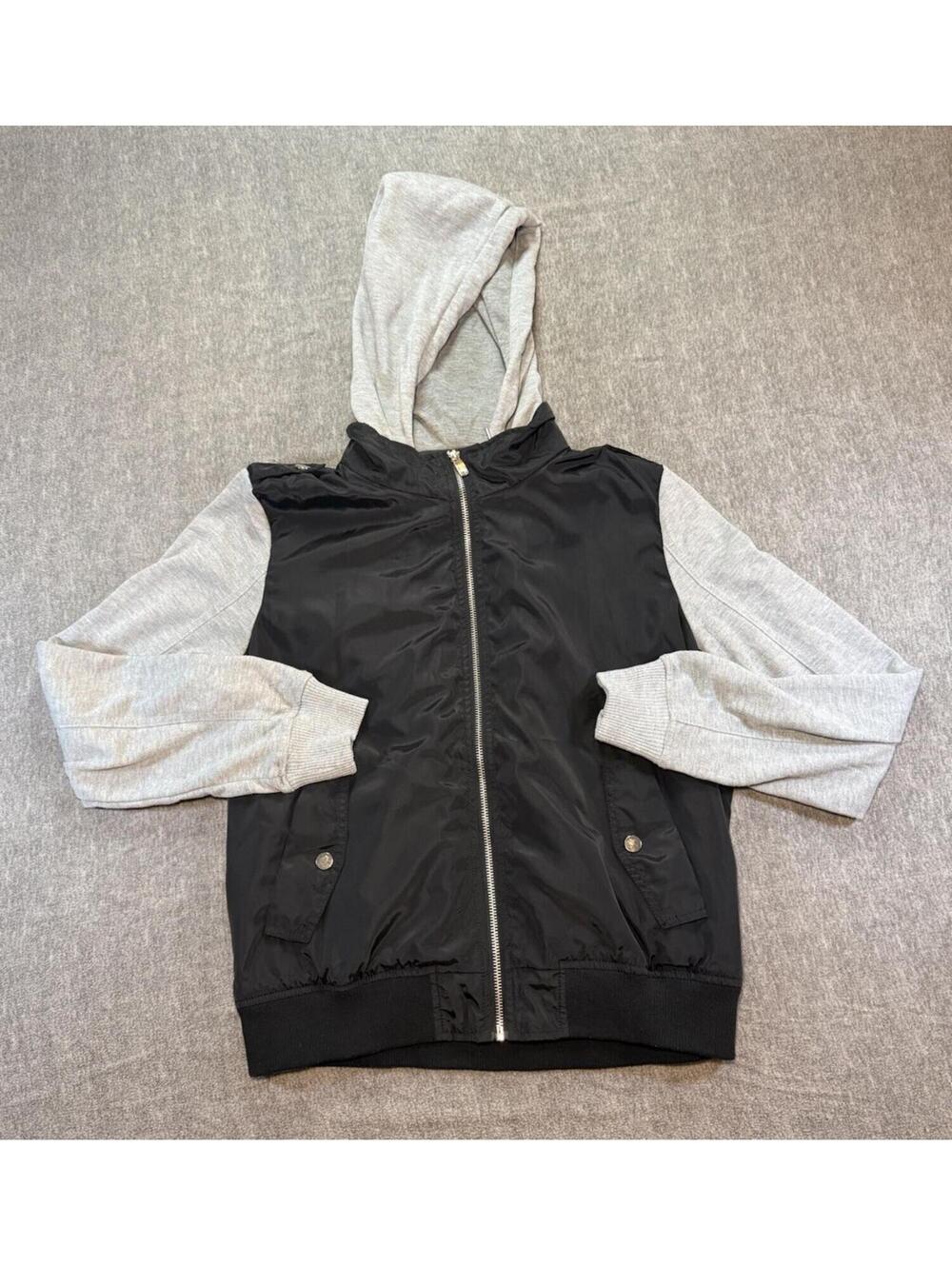 Ashley By 26 International Women’s Jacket-Large/Black+Gray/Bomber/Full Zip